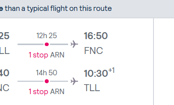 Flights from Tallinn to MADEIRA (Funchal) from €141
