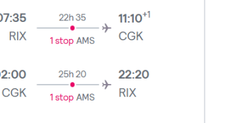 Flights from Baltics to Jakarta, Indonesia from €475
(checked baggage incl.)